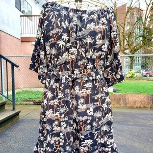 H & M dress with jungle pattern.